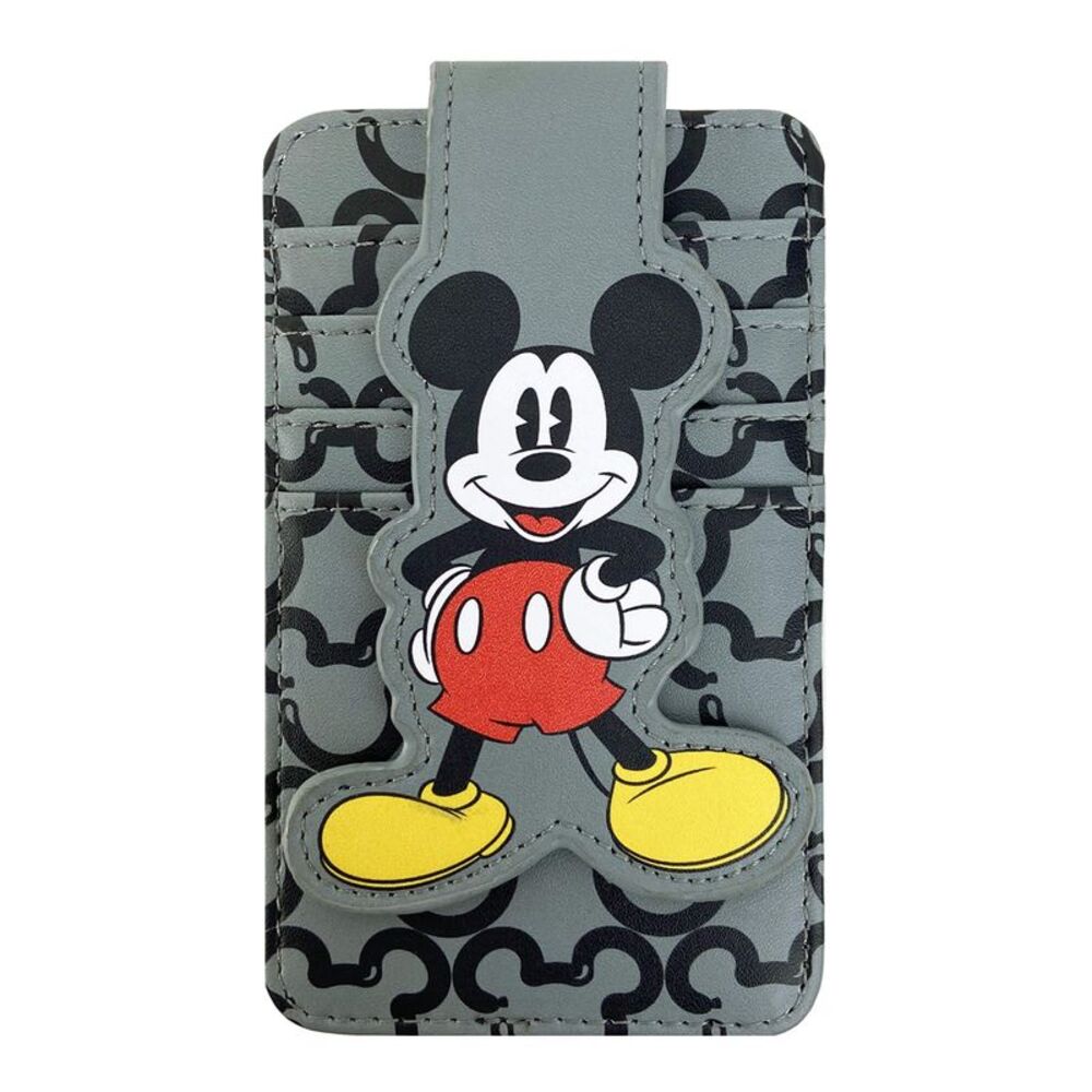 New Womens Mickey Mouse Card Holder Wallet Button Snap Closure
